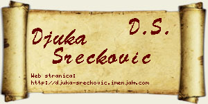 Đuka Srećković vizit kartica